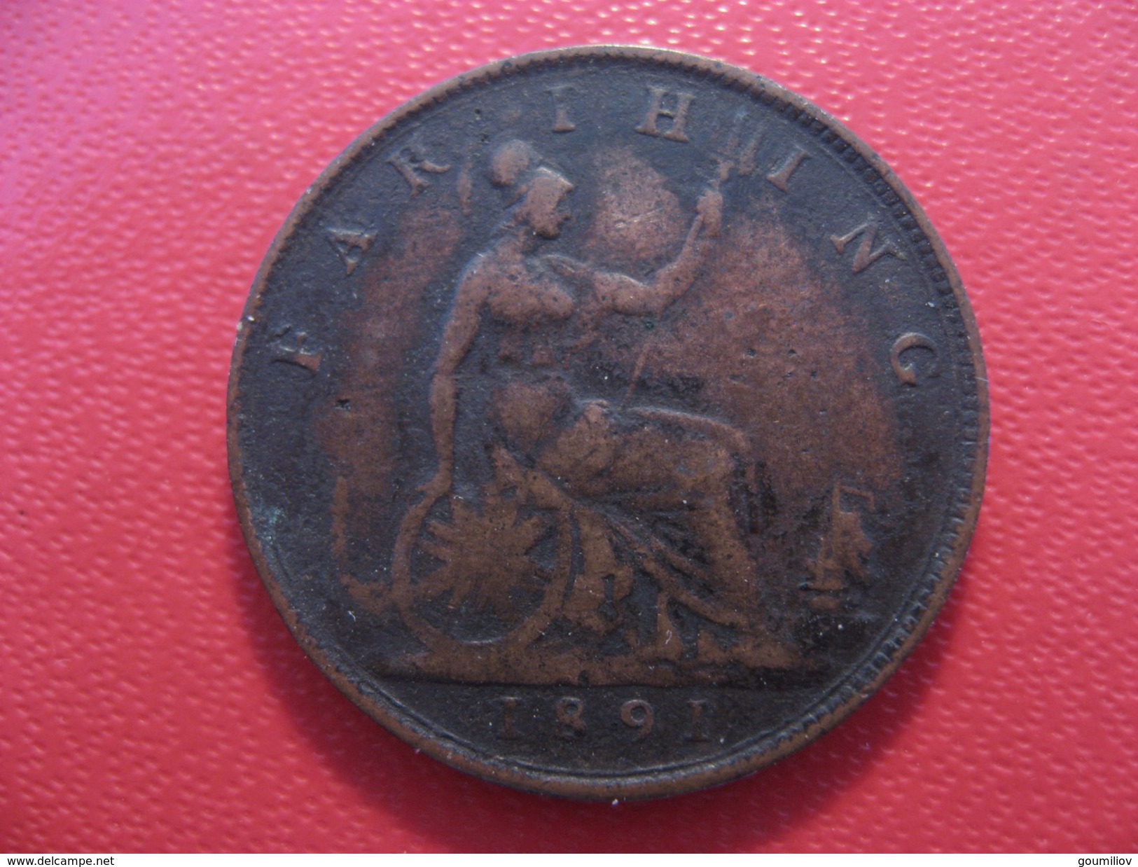 Grande-Bretagne - UK - Farthing 1891 Victoria 3666 - B. 1 Farthing