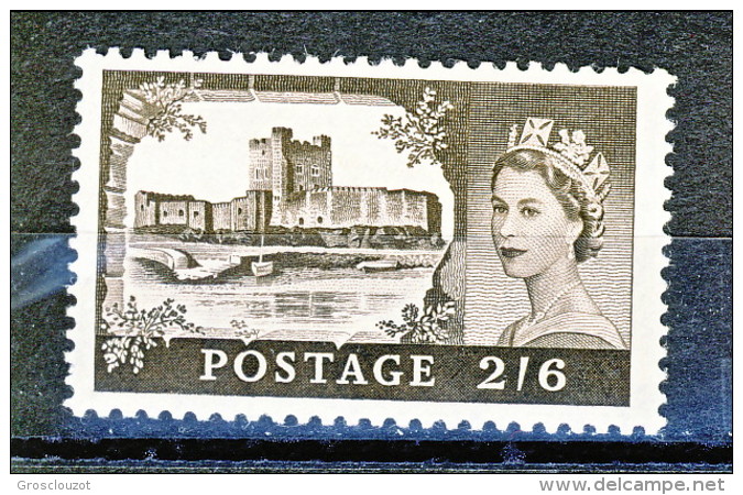 GB 1955 Elisabetta II Castelli E Effige. N. 283 - 2,5 Scellini Carrickfergus MNH GO Catalogo € 15 - Altri & Non Classificati