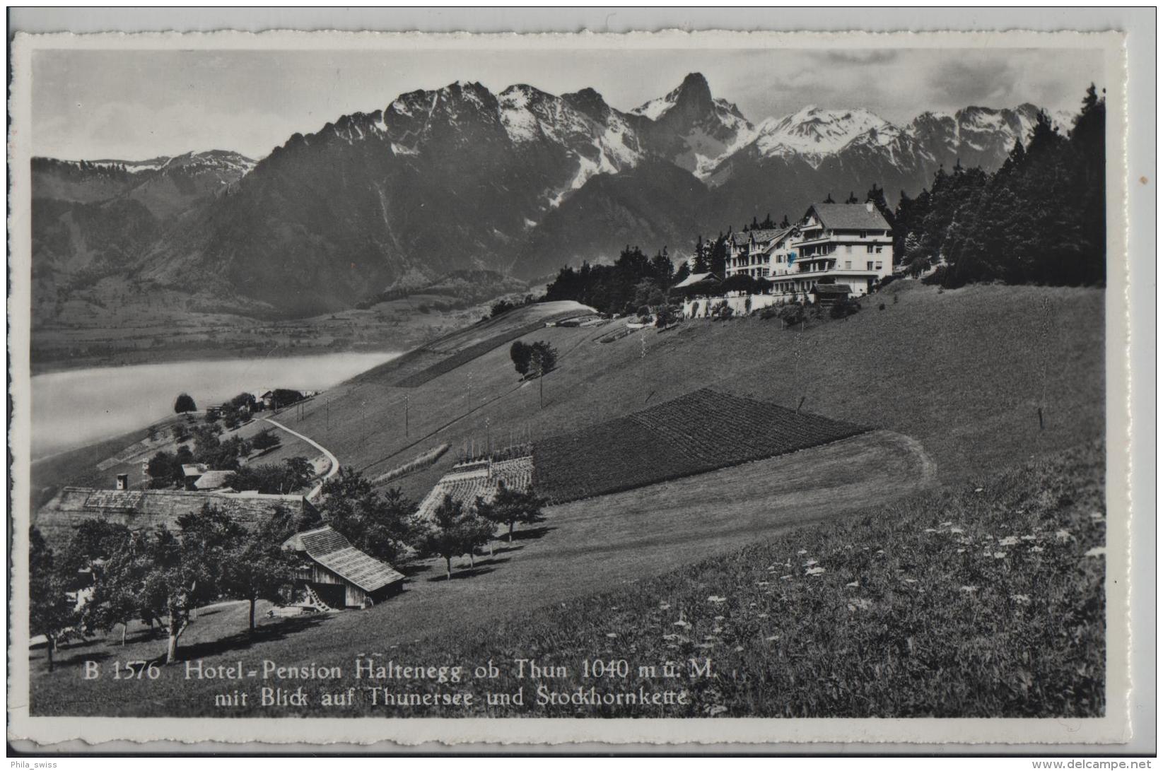 Hotel-Pension Haltenegg Ob Thun 1040 M.ü.M. Mit Blick Auf Thunersee Und Stockhornkette - Stempel: Heiligenschwendi - Heiligenschwendi