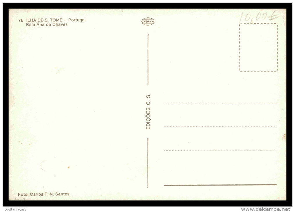 SÃO TOMÉ E PRÍNCIPE- Baía Ana De Chaves (Ed. S.C. Nº 76) Carte Postale - São Tomé Und Príncipe