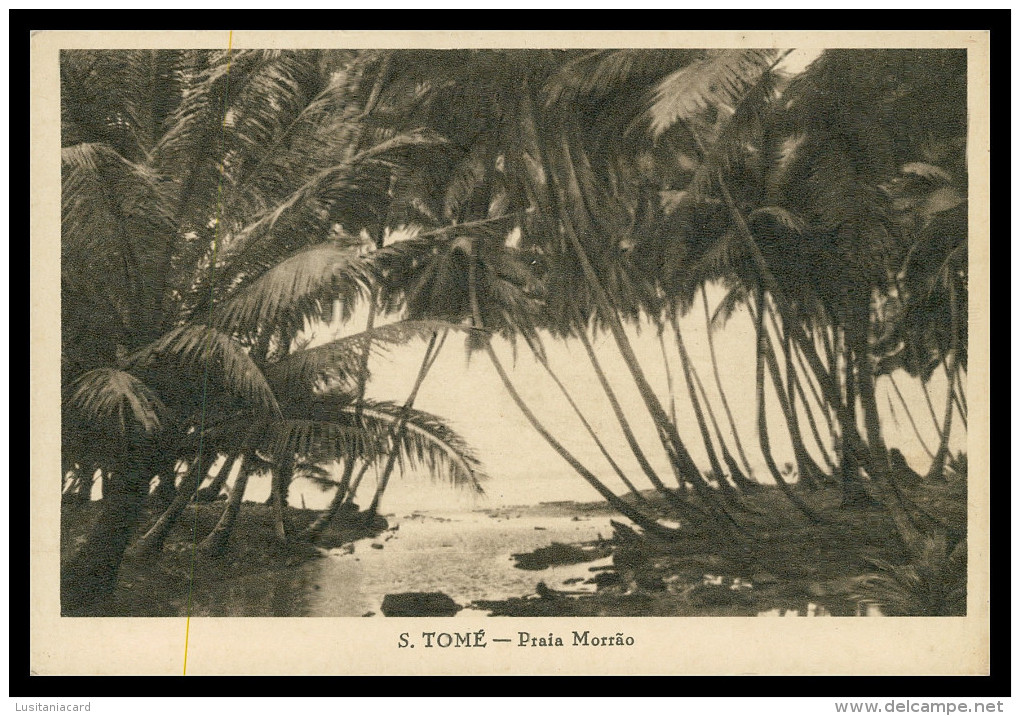 SÃO TOMÉ E PRÍNCIPE - Praia Morrão (Ed. Vrscha , 1ª Colecção ) Carte Postale - Sao Tome En Principe