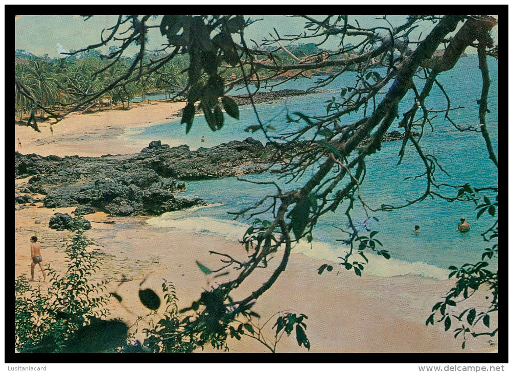 SÃO TOMÉ E PRÍNCIPE - Praia Das Conchas.  Carte Postale - Sao Tome En Principe