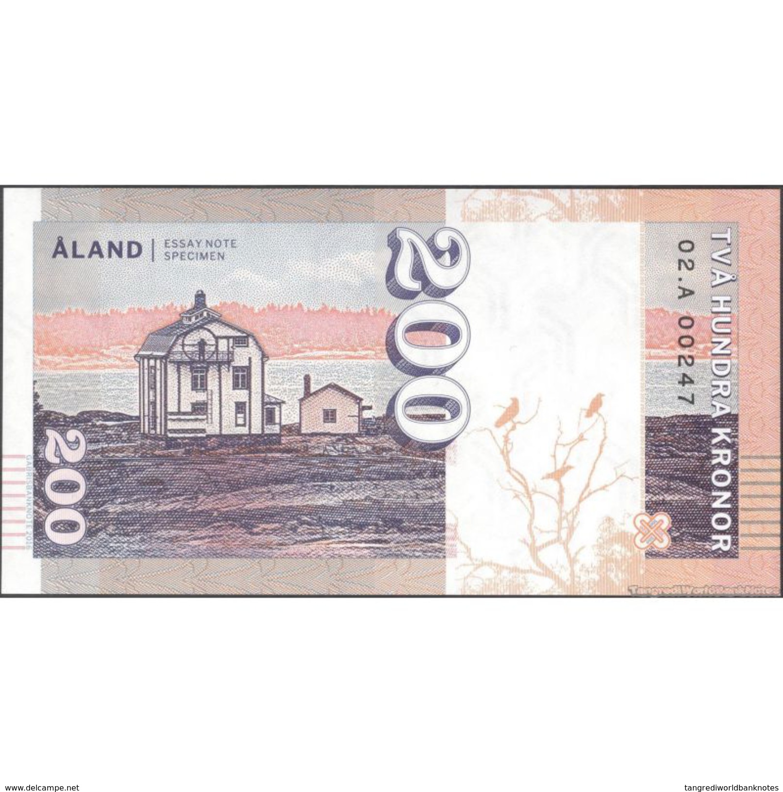 TWN - ÅLAND ISLANDS - 200 Kronor 2016 UNC - Private Issue, Specimen, Essay - FREE SHIPPING On Orders Over EUR 150,00 - Altri & Non Classificati