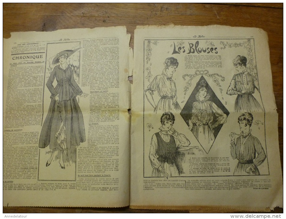 1916  LA MODE  ; Et Courrier De Guerre ;Entre Françaises ; Etc - Patrones