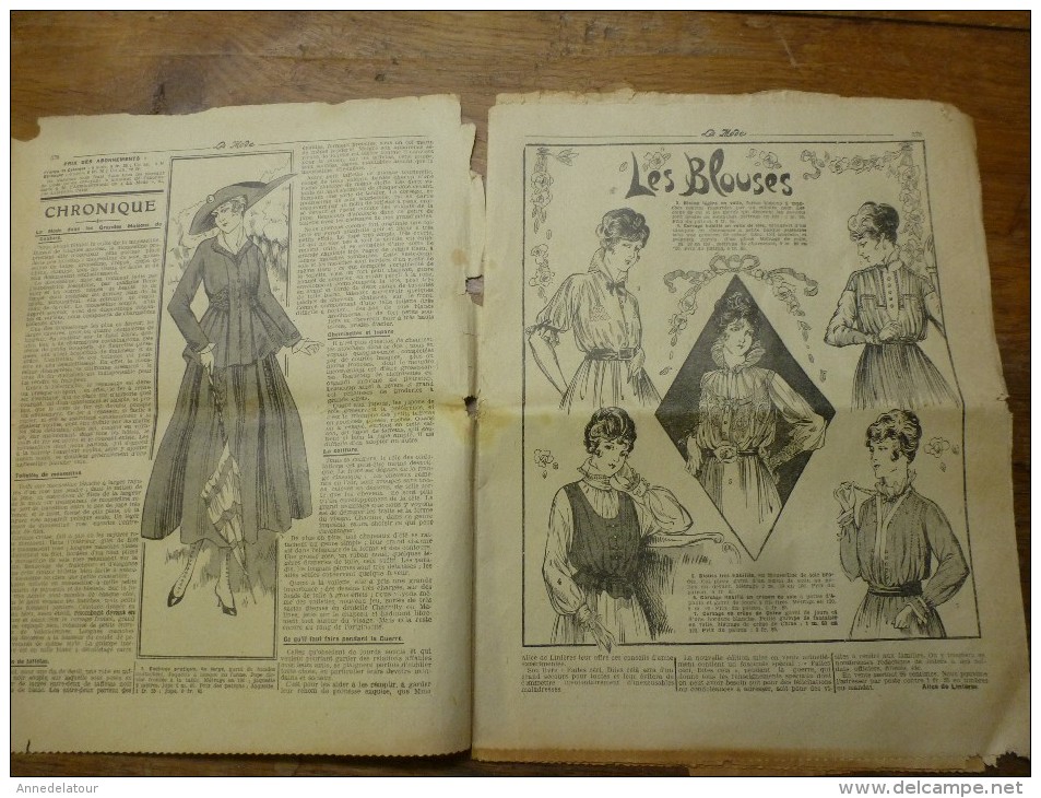 1916  LA MODE  ; Et Courrier De Guerre ;Entre Françaises ; Etc - Patrons