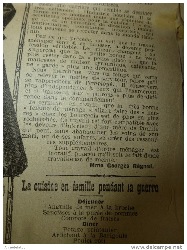 1916  LA MODE  ; et courrier de guerre ;Entre françaises ; etc