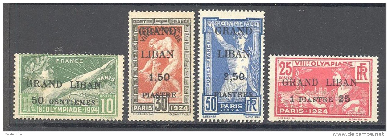 Grand Liban: Maury N° 18/21*; Jeux Olympiques 1924 De Paris - Neufs