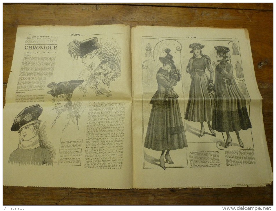 1916  LA MODE ;Cuisine  De Guerre  ; Le Kaléidoscope De La Guerre,que Sera La Vie Après Cette Formidable Convulsion;etc - Patterns