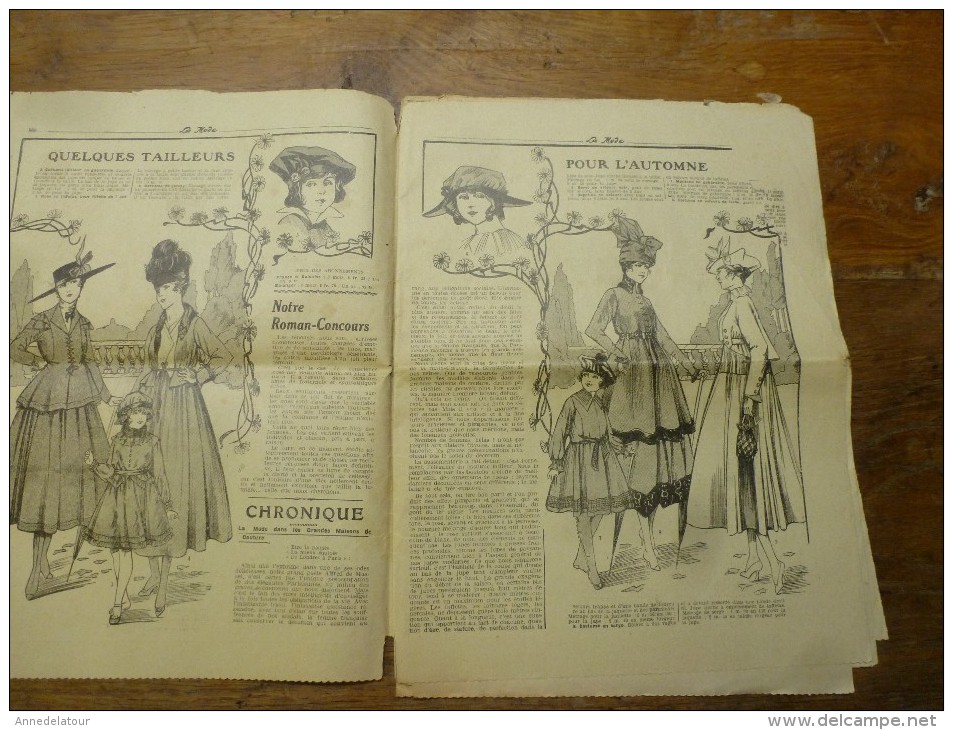 1916  LA MODE ;Cuisine  De Guerre  ; Confidences De Femmes;Les Colonies Pour Le Garçon Casse-cou Peuvent Tenter; Etc - Patronen