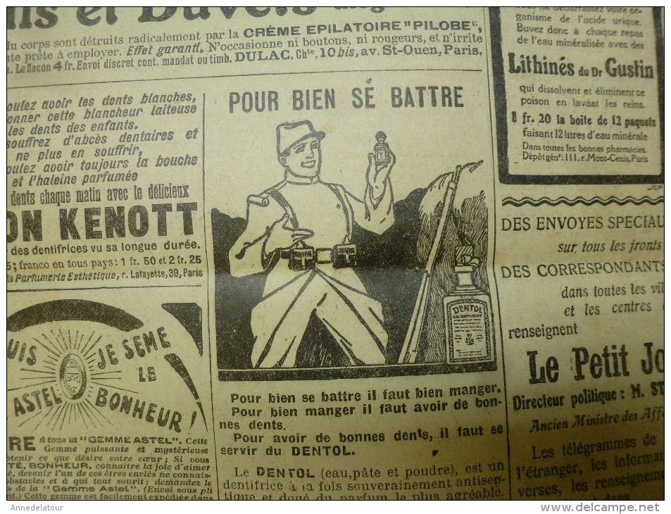 1916  LA MODE ;Cuisine  de guerre  ; Confidences de femmes;Les colonies pour le garçon casse-cou peuvent tenter; etc