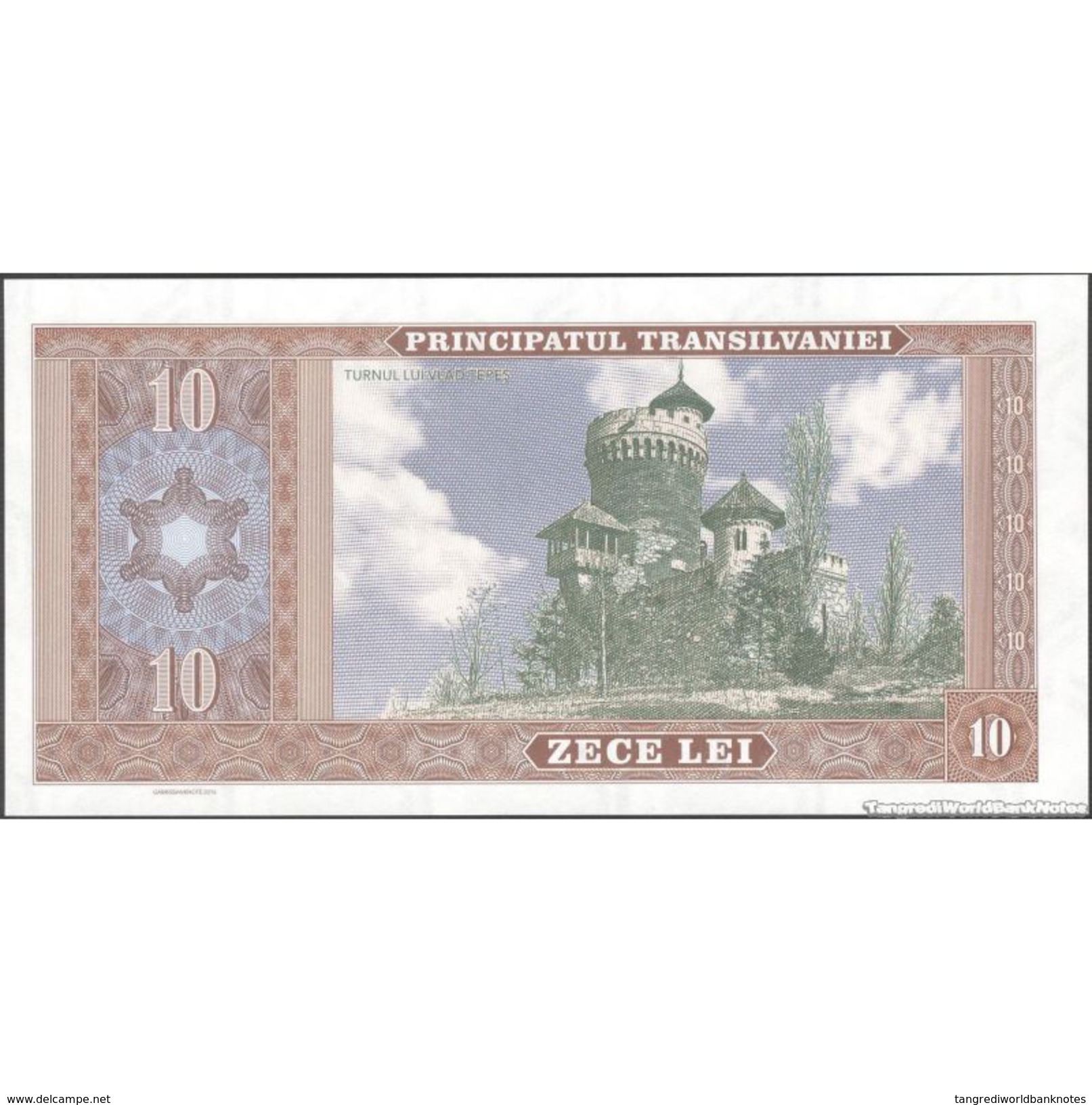 TWN - TRANSILVANIA - 10 Lei 2016 Dracula UNC Private Issue Specimen Essay Low Serial 000XXX - FREE SHIPPING On EUR 150+ - Altri & Non Classificati