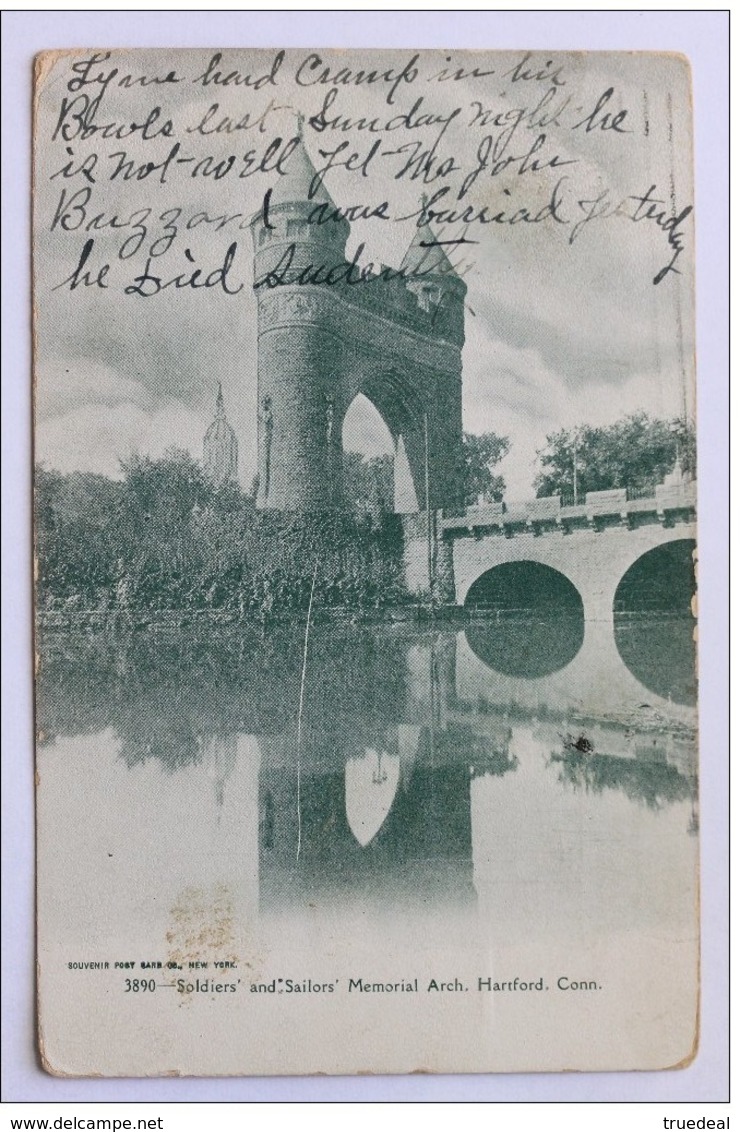 SOLDIERS’S AND SAILORS’ MEMORIAL ARCH, HARTFORD, CONNECTICUT, CT, Pre-1908 - Hartford