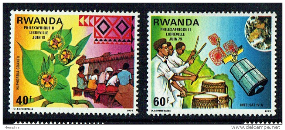 1979  Philexafrique     Tisasge, Tambours, Satellite  - Série Complète ** - Neufs