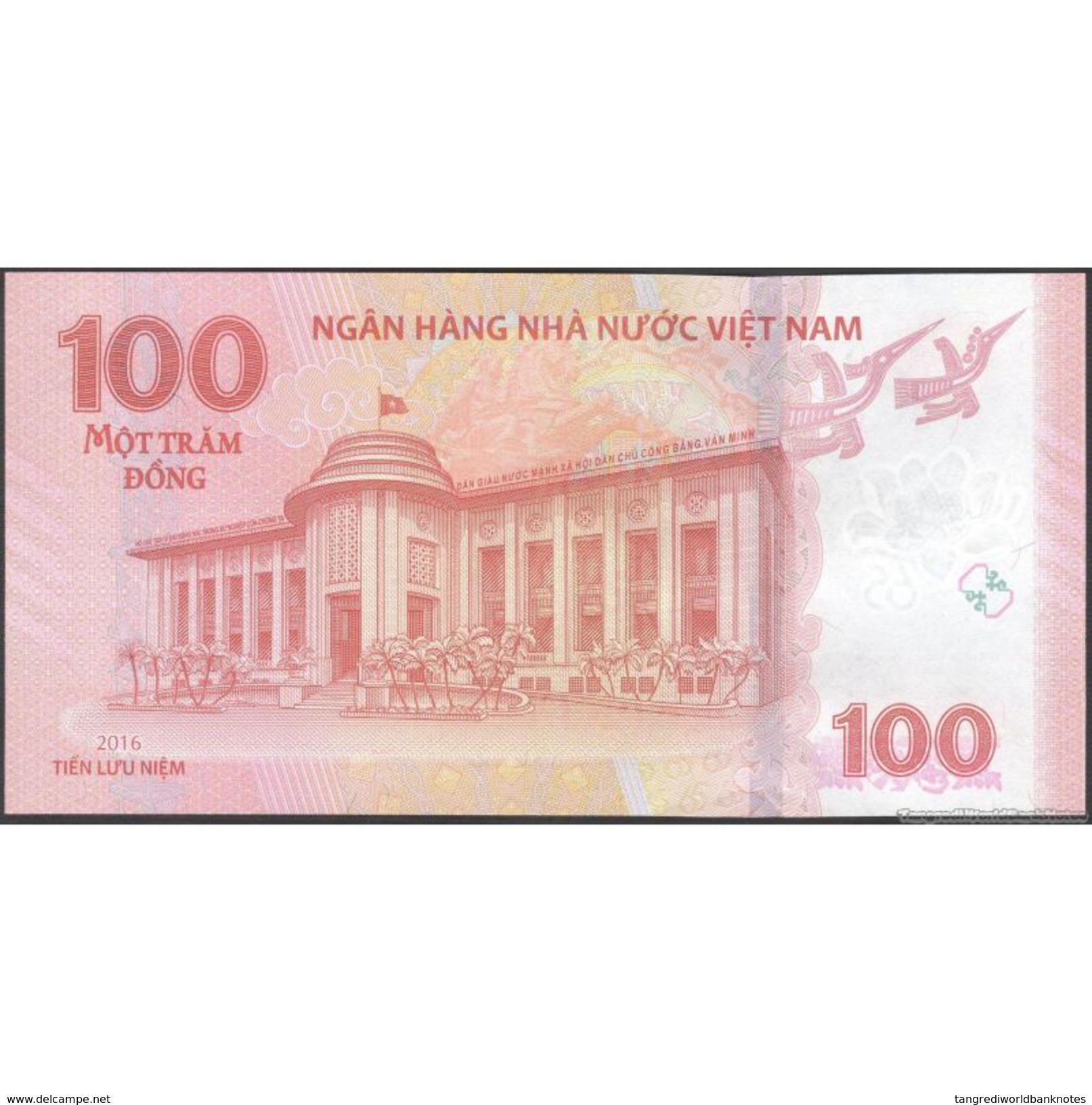 TWN - VIETNAM New - 100 &#x110;&#x1ED3;ng&#xFEFF; 2016 UNC Polymer - Vietnam