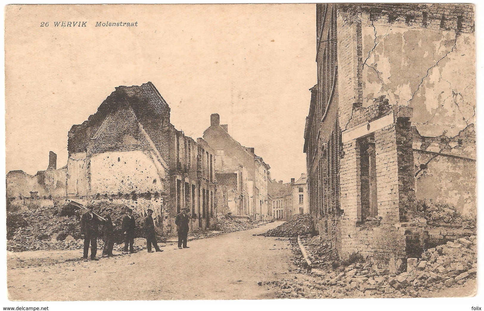 Wervik - Molenstraat - Photo Leyer - Oorlog 14-18 - 1920 - Wervik