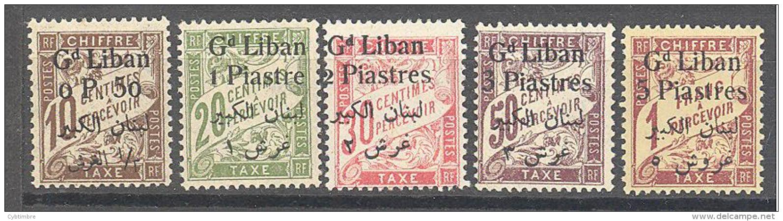 Grand Liban: Yvert N° Taxe 6/10* - Timbres-taxe