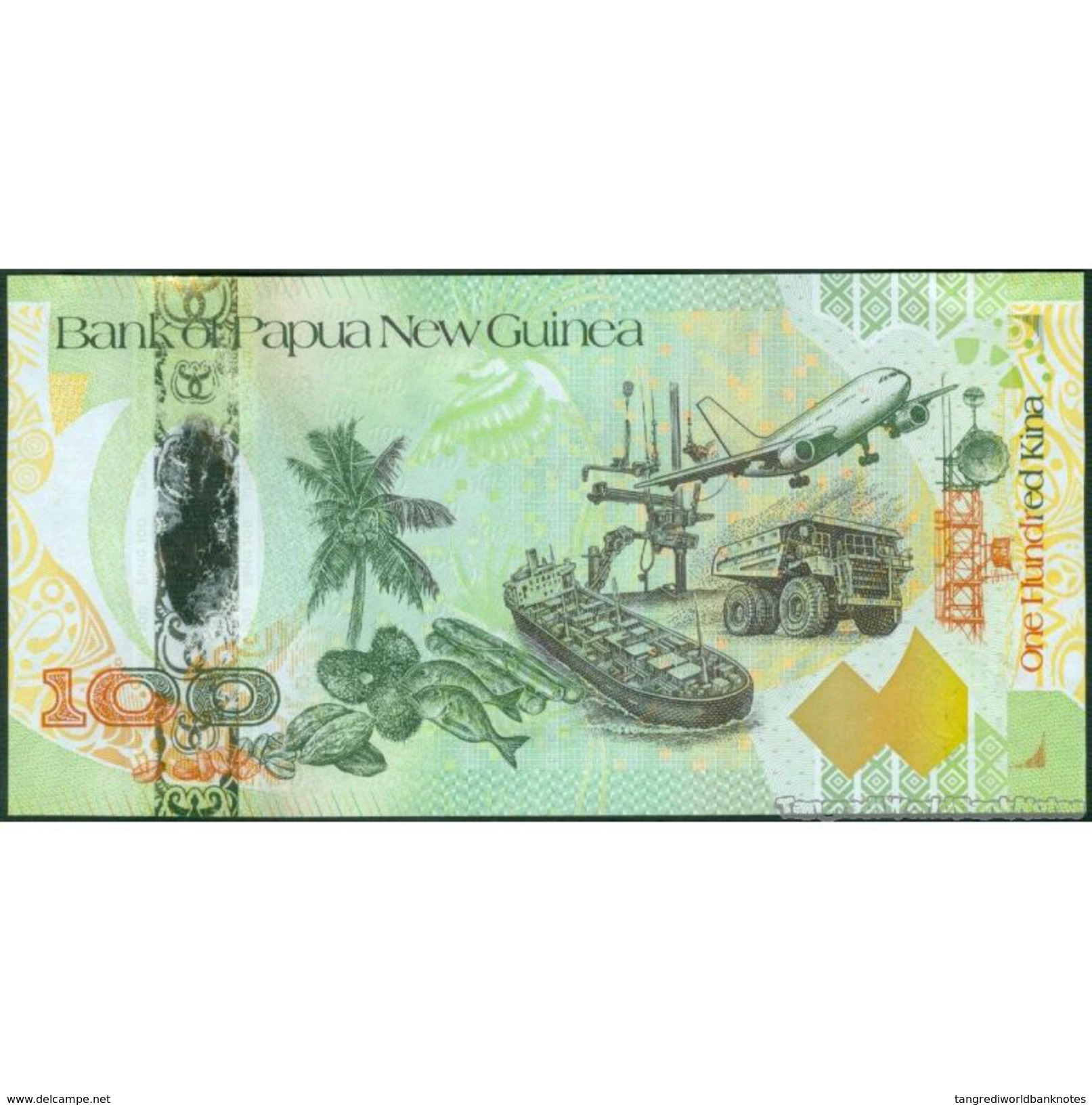 TWN - PAPUA NEW GUINEA 37a - 100 Kina 2008 UNC Hybrid Polymer 35th Ann. Bank Of PNG - FREE SHIPPING On EUR 150+ - Papua Nueva Guinea