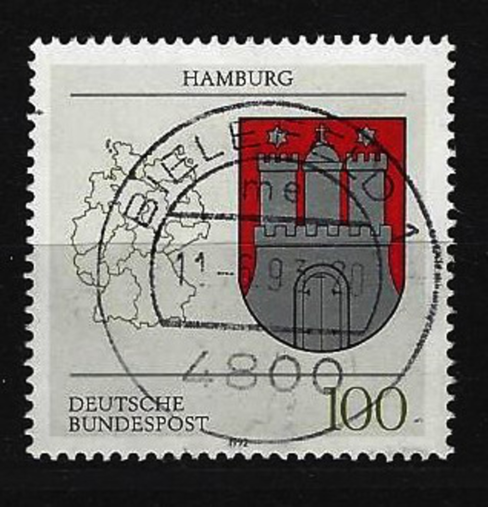 BUND Mi-Nr. 1591 Wappen Hamburg Gestempelt Bielefeld (2) - Usados