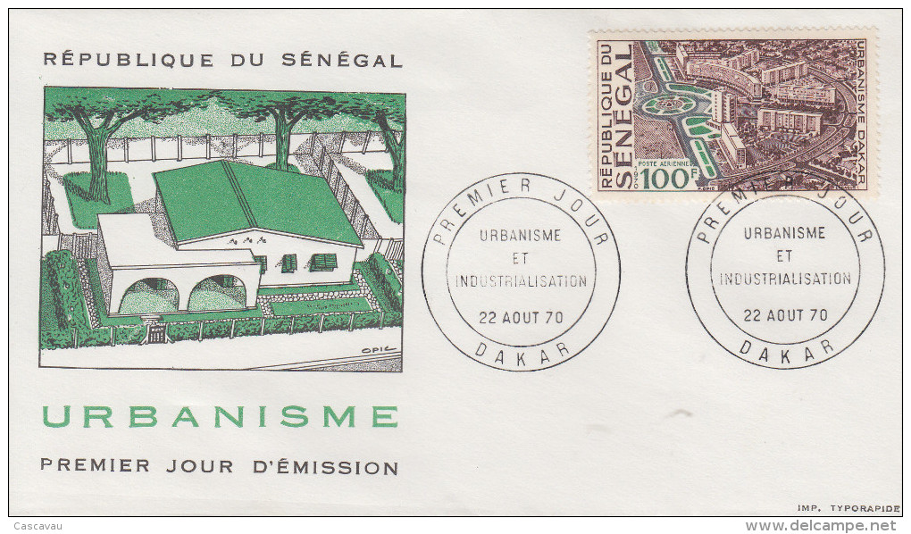 Enveloppe  FDC  1er  Jour   SENEGAL   L' URBANISME  1970 - Sénégal (1960-...)