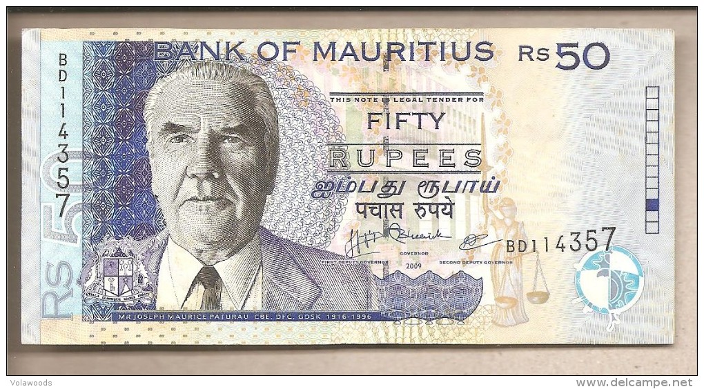 Mauritius - Banconota Circolata Da 50 Rupie - 2009 - Mauritius