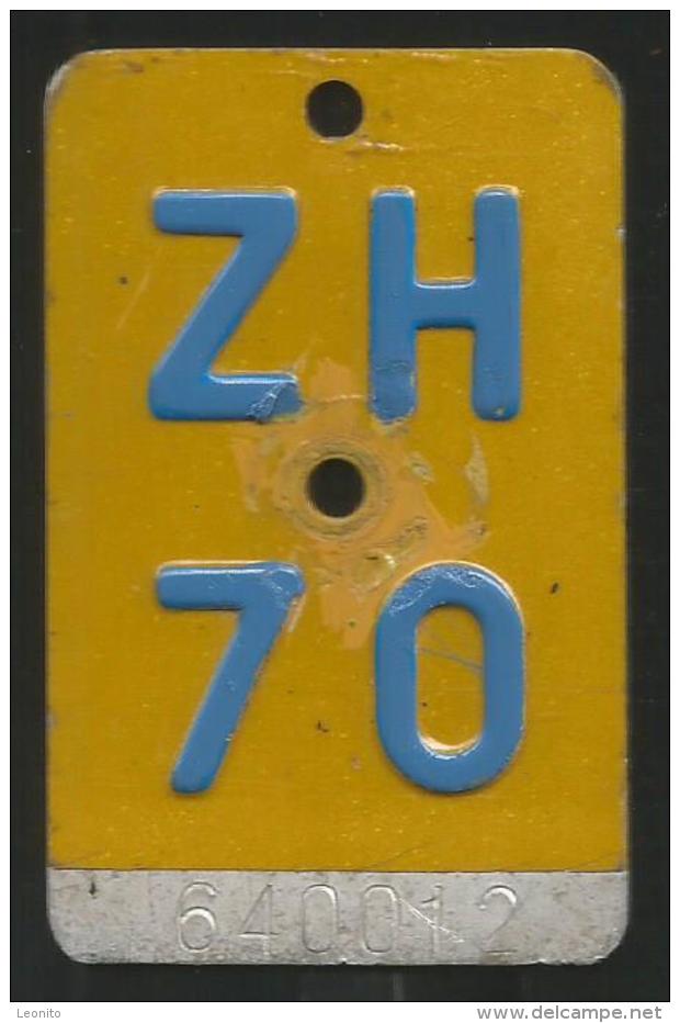 Velonummer Mofanummer Zürich ZH 70 - Plaques D'immatriculation