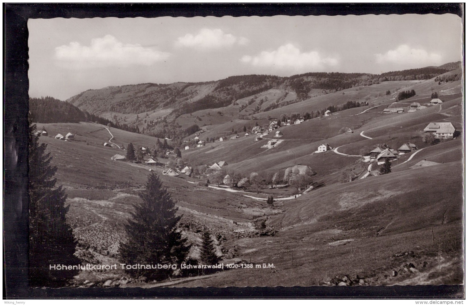 Todtnau Todtnauberg - S/w Ortsansicht 1 - Todtnau