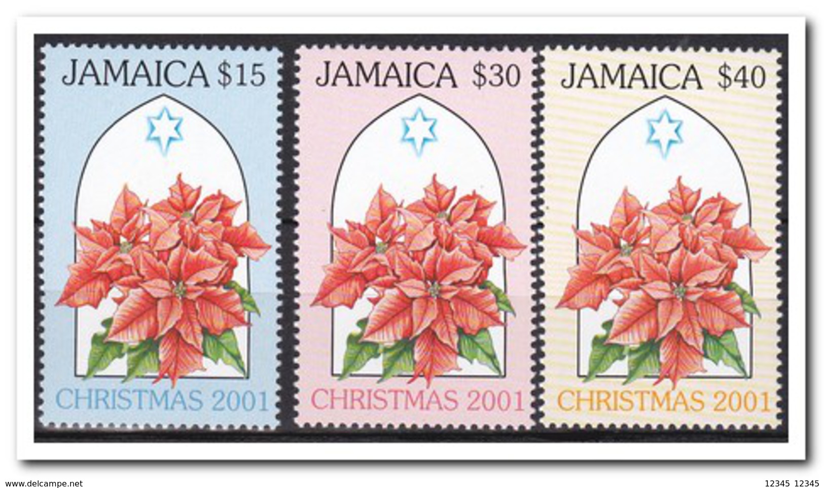 Jamaica 2001, Postfris MNH, Flowers, Christmas - Jamaica (1962-...)