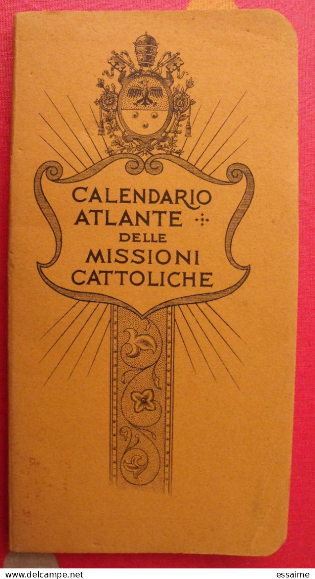 Calendrier 1925 En Italien. Calendario Atlante Delle Mossioni Cattoliche Esposizione Missionaria Vaticana. Cartes Atlas - Autres & Non Classés