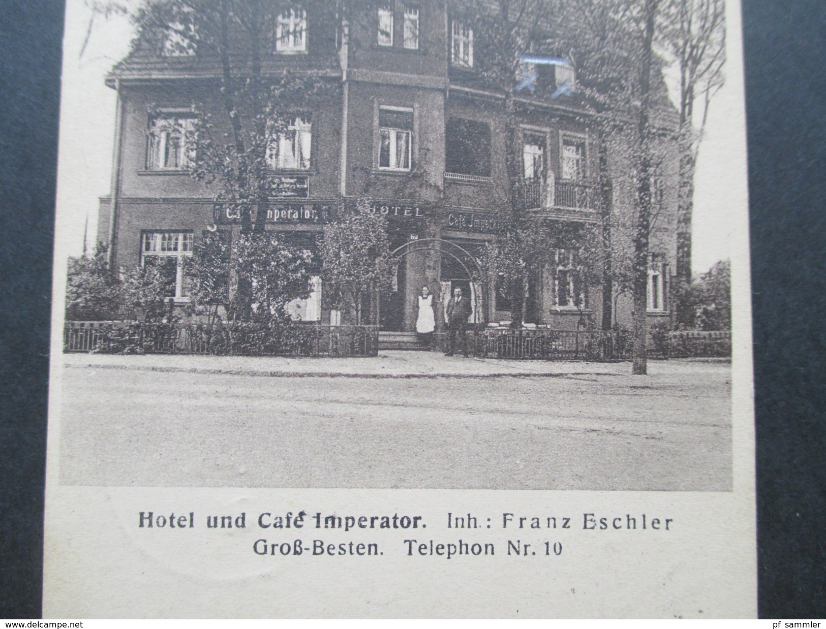 AK 1930 Hotel Und Cafe Imperator Inh. Franz Eschler. Groß-Besten Kreis Teltow - Hotels & Gaststätten