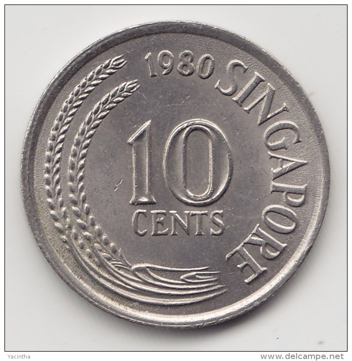 @Y@    Singapore   10 Cents  1980  (3823) - Singapore