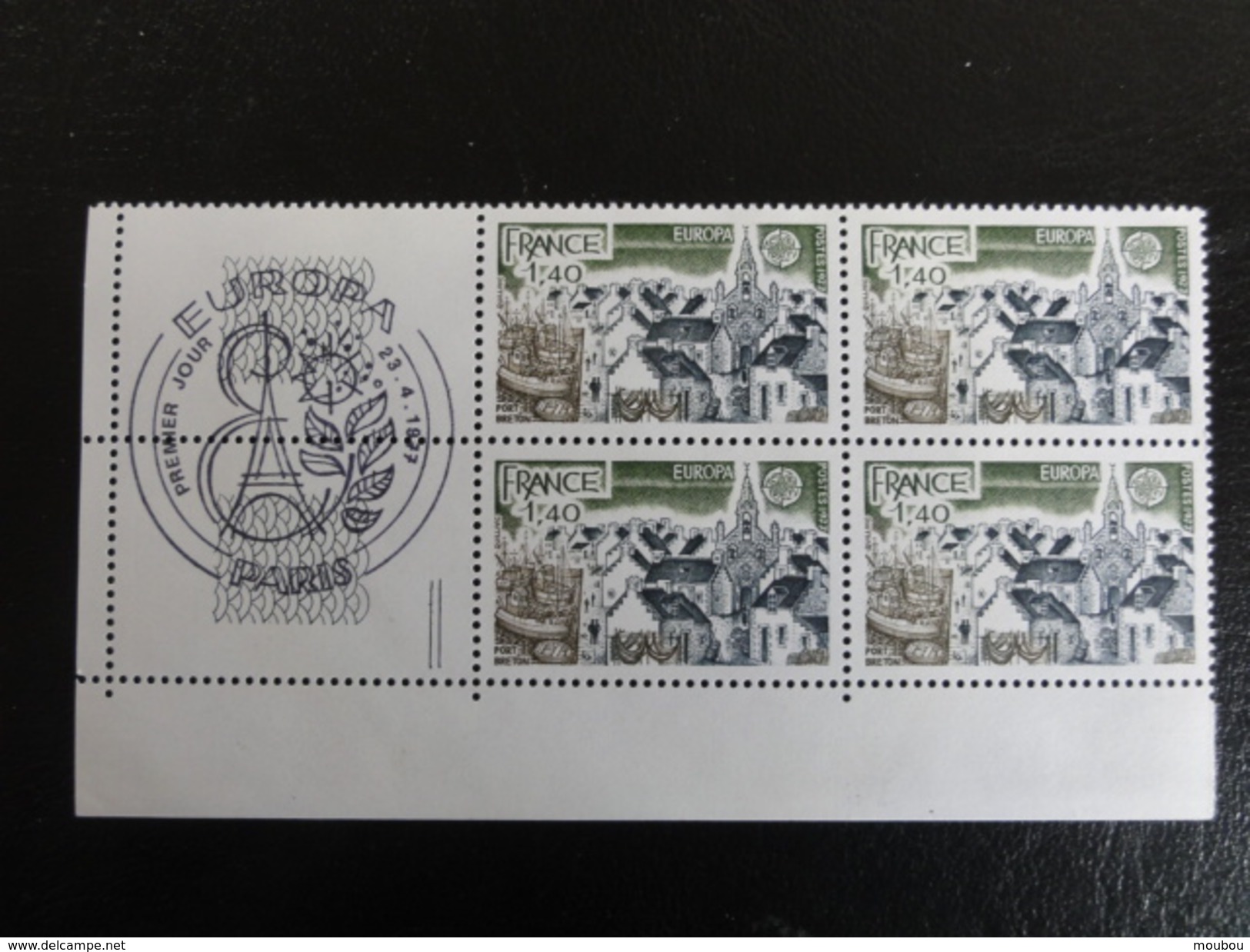 YT  1929 - Bloc De 4 - Europa 1977 - Port De Bretagne - Cachet PJ - Neufs