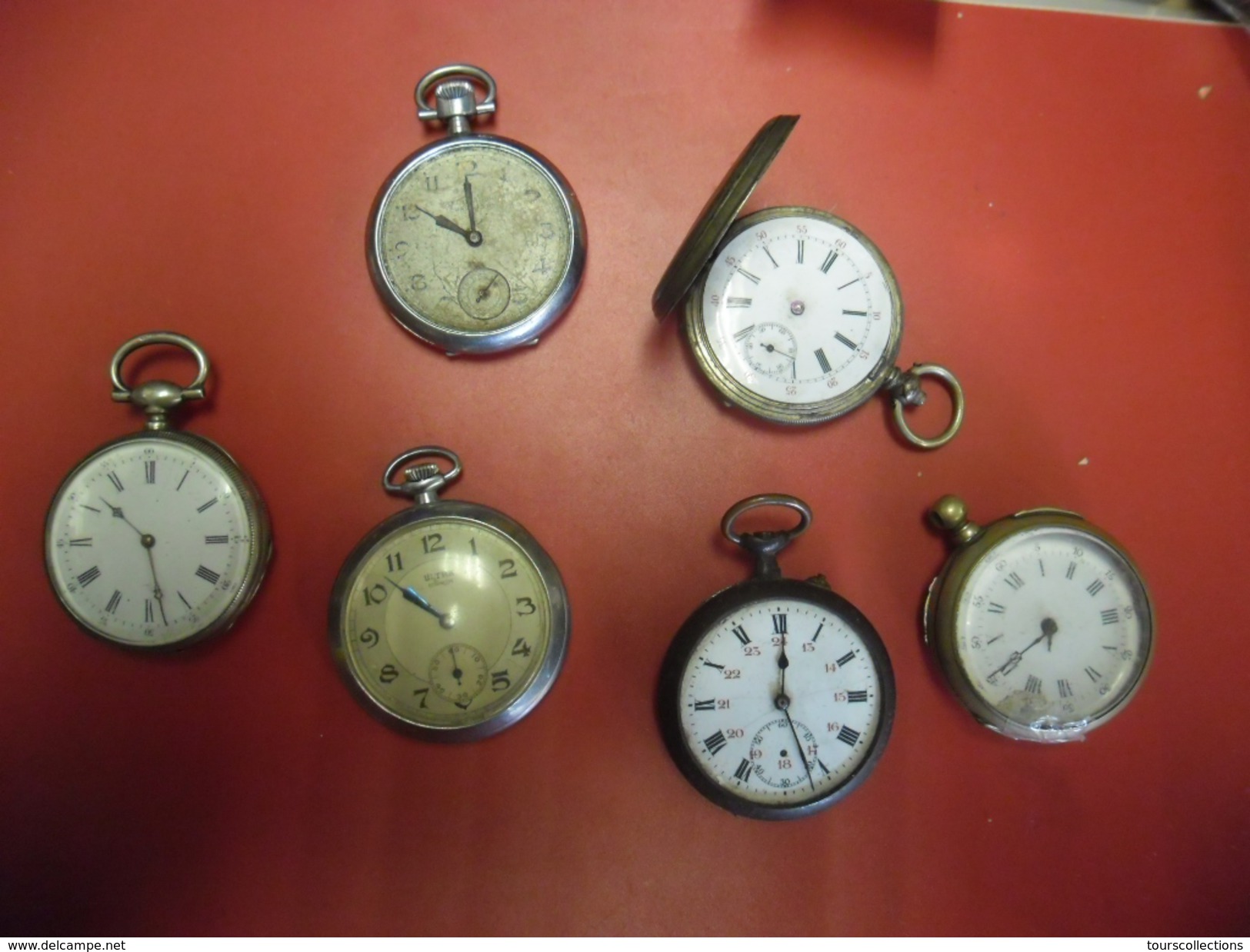 LOT De 6 MONTRE à GOUSSET MECANIQUE Ancienne En ARGENT Ou Argentan Pour Pièces Ou à Restaurer - Horloge: Zakhorloge