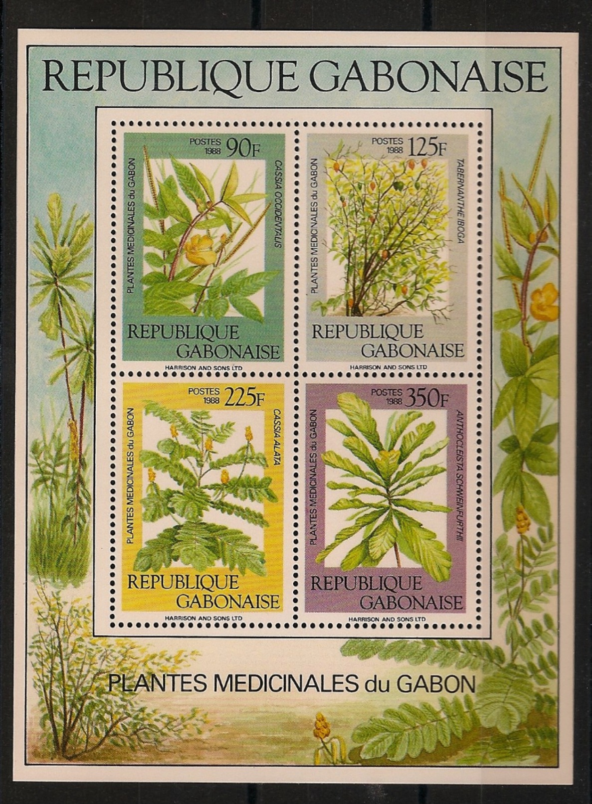 Gabon - Bloc Feuillet N°Yv. 54 - Neuf Luxe ** - MNH - Postfrisch - Cote 11 EUR - Plantes Médicinales