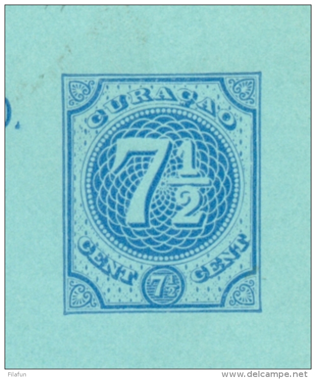 Curacao - 1893 - 7,5+7,5 Cent Briefkaart Cijfer, G14 Ongebruikt - Curaçao, Nederlandse Antillen, Aruba