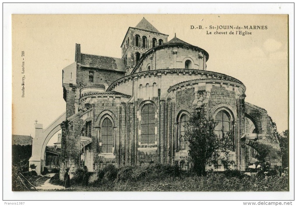 Ref 199 - SAINT-JOUIN-de-MARNES - Le Chevet De L'église - Saint Jouin De Marnes