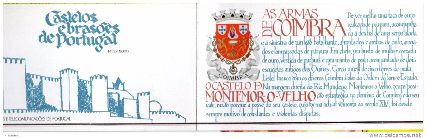 PIA  -  PORTUGAL - 1986  : Castelli Portoghesi E Stemmi - Castello Di Montemor-o-Velho    -  (Yv  C1676) - Booklets