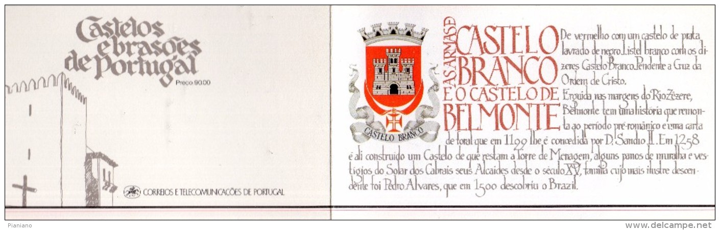 PIA  -  PORTUGAL - 1986  : Castelli Portoghesi E Stemmi - Castello Di Belmonte    -  (Yv  C1677) - Booklets