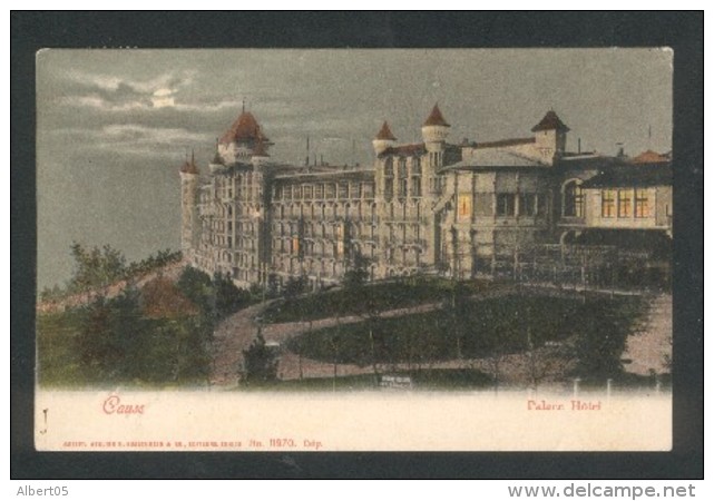 VAUD - AIGLE - Cachet Linéaire De Gare Et Ambulant N° 8 - 30 Juillet 1905 - CPA Caux Palace Hôtel - Railway