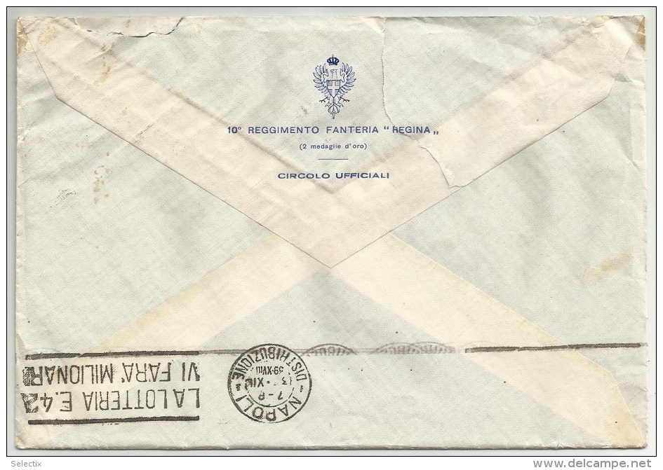 Greece 1939 Italian Occupation Of Kos - Coo (Egeo) With Military Letterhead Inside - Dodecanese