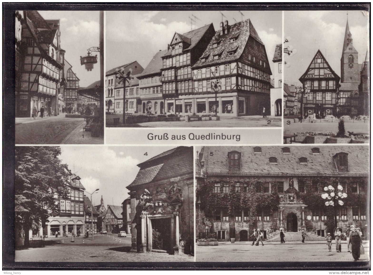 Quedlinburg - S/w Mehrbildkarte 2 - Quedlinburg