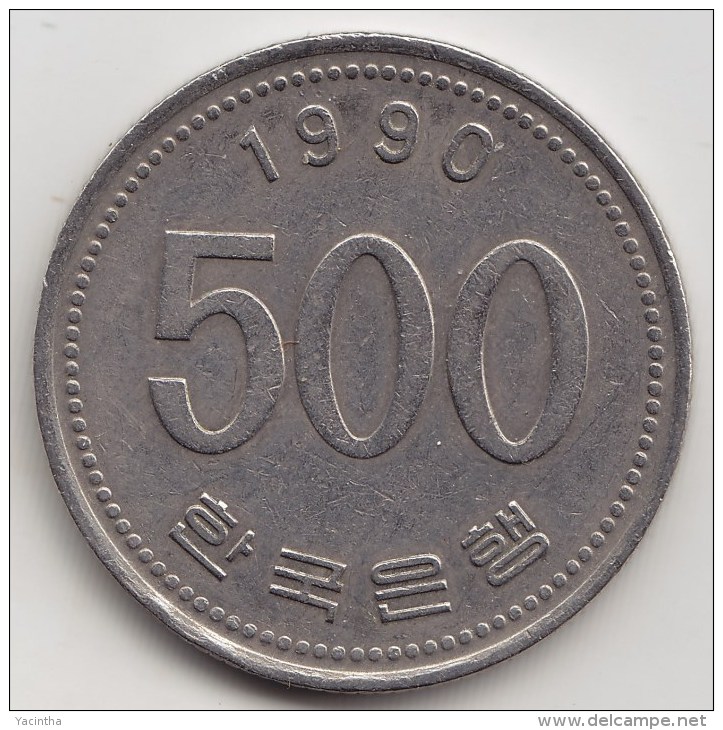 @Y@   Zuid Korea  500 Won   1990        (3638) - Corea Del Sud