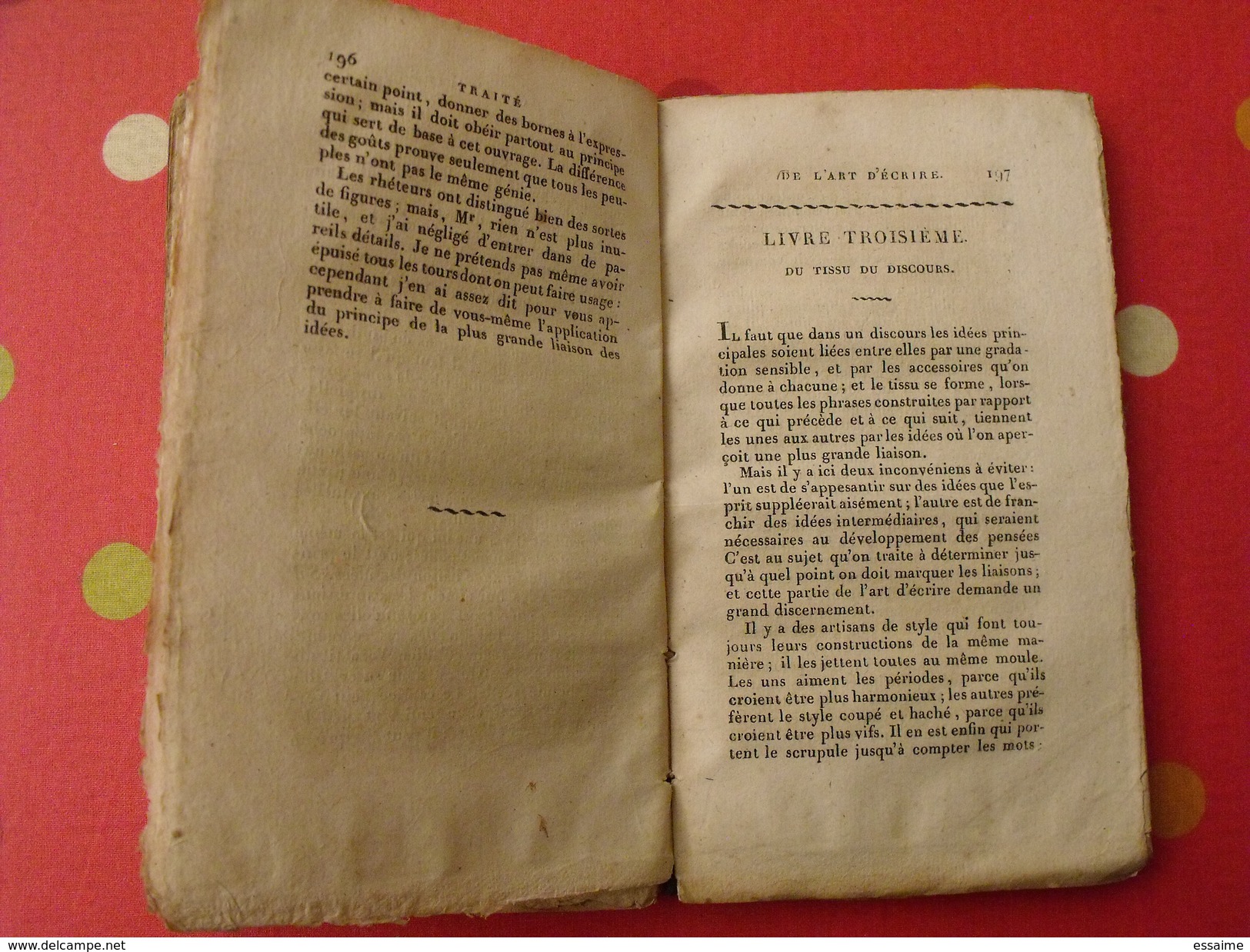 Traité De L'art D'écrire Correctement La Langue Française Par Condillac. 1824. édit. Auguste Delalain Paris - 1801-1900