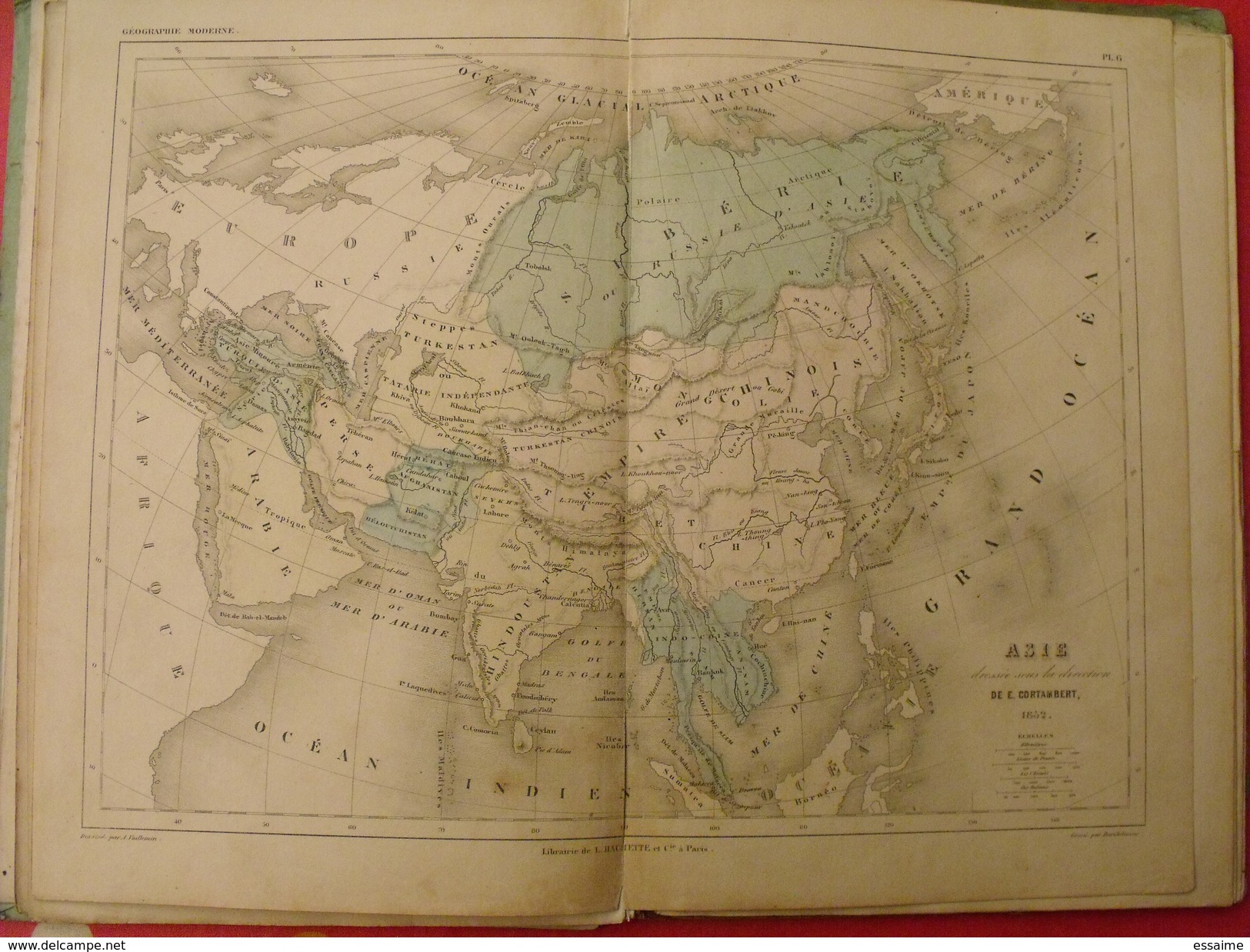 Petit Atlas De Géographie. Cortambert. Hachette 1852. 12 Planches En Couleurs. - 1801-1900