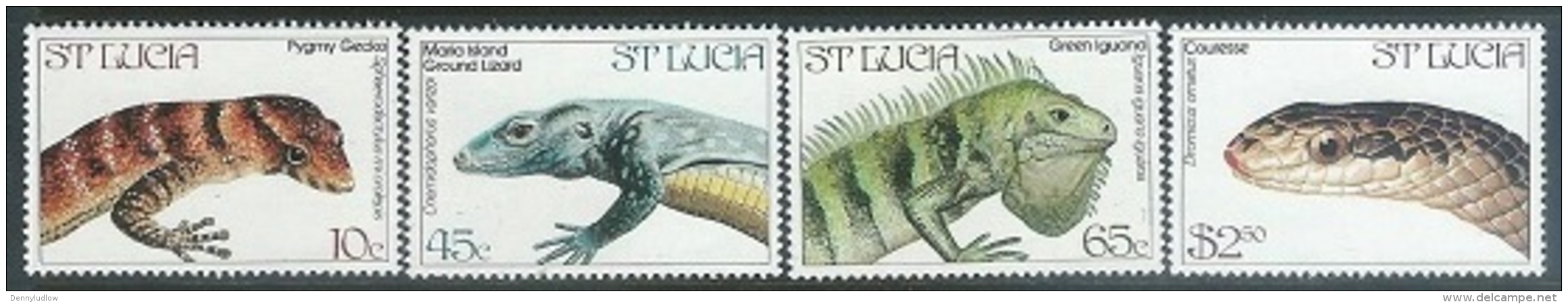 St Lucia 1984  Sc#661-4  Endangered Species Set  MNH** 2016 Scott Value $2.55 - St.Lucia (1979-...)