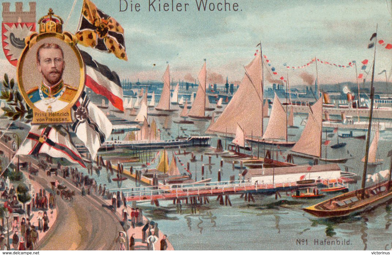 KIEL -  DIE KIELER WOCHE  -   LA SEMAINE DE  KIEL  -    Juin 1906   -   PRINZ HEINRICH VON PREUSSEN - Kiel