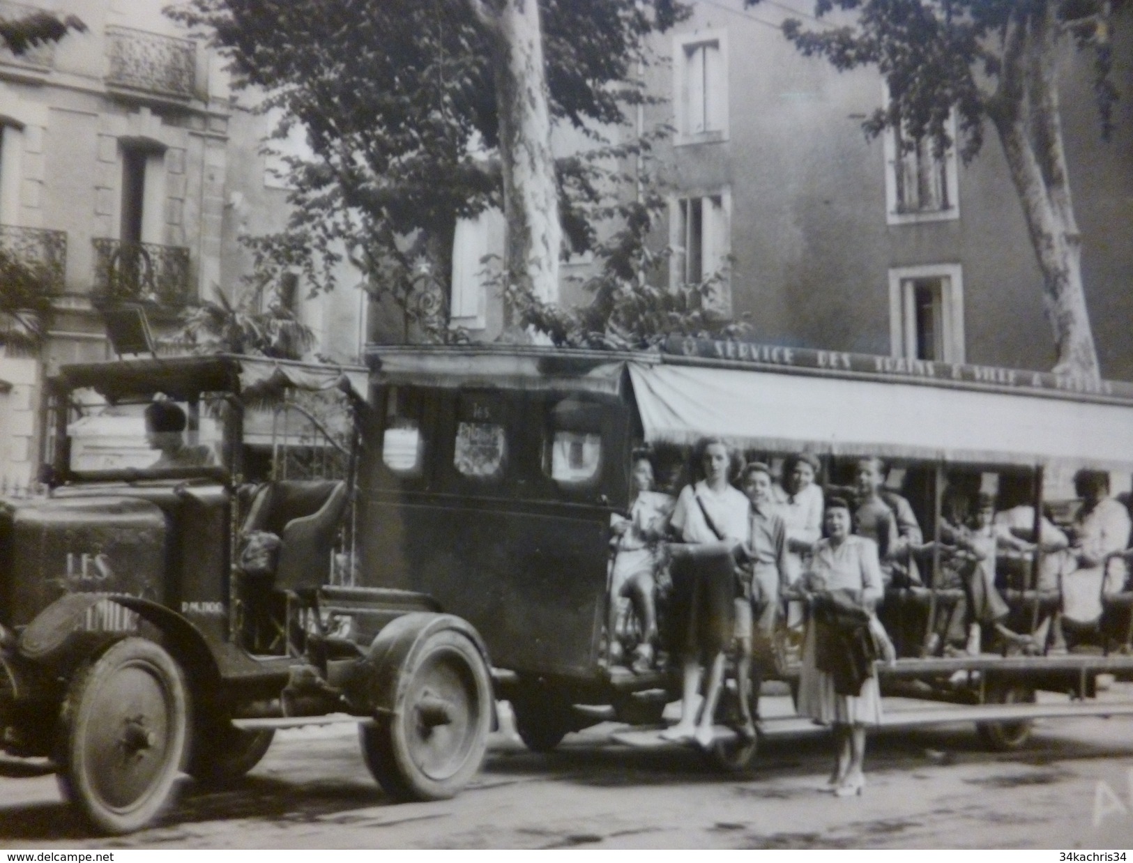 CPA 34 Hérault  Lamalou Les Bains Le Canari Service De Ville Autobus - Lamalou Les Bains