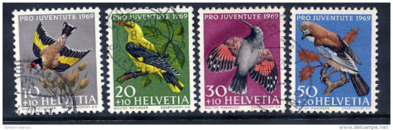 SWITZERLAND 1969 Pro Juventute Birds Set Used.  Michel 914-17 - Gebraucht