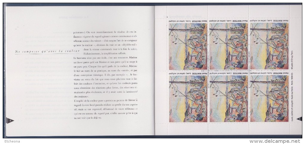 = Henri Matisse Livret Textes Et 25 Vignettes Gommées Neuves Différentes (62 Au Total) Sur 50 Pages "éditions Mh" - Erinnophilie