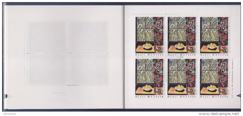 = Henri Matisse Livret textes et 25 vignettes gommées neuves différentes (62 au total) sur 50 pages "éditions mh"