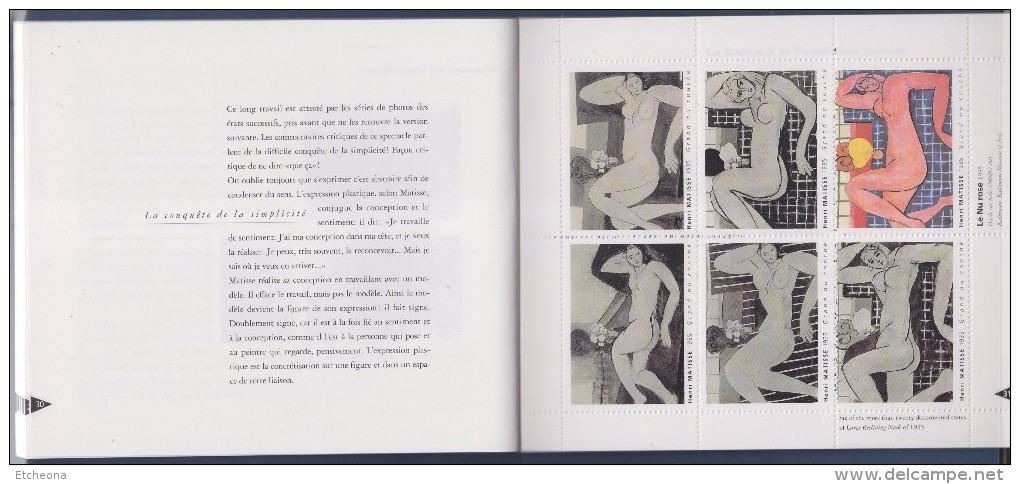 = Henri Matisse Livret textes et 25 vignettes gommées neuves différentes (62 au total) sur 50 pages "éditions mh"